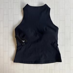 NWT SKIMS Matte Mock Neck Racer Back - obsidian M*